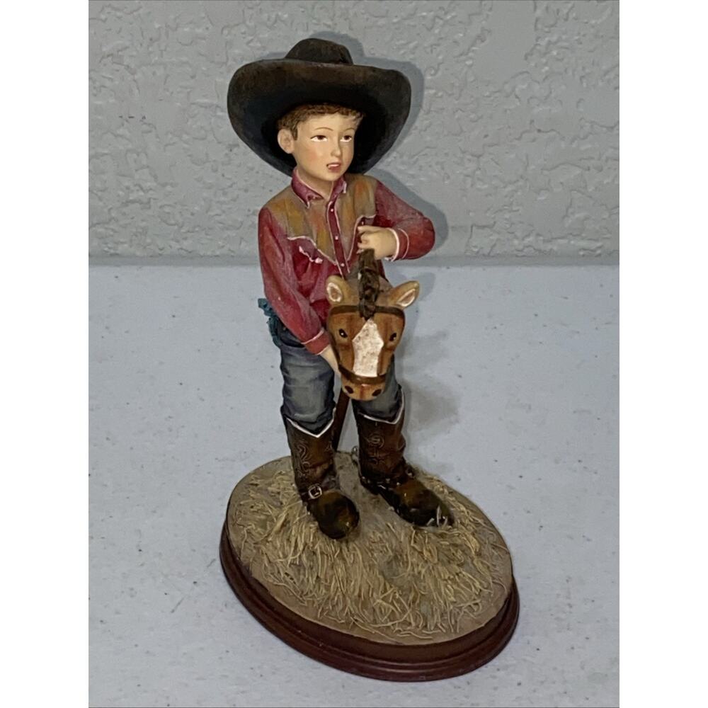 Mama Says Dream Big Giddy Up Young Cowboy Horse Demdaco 2008 Figurine No Box